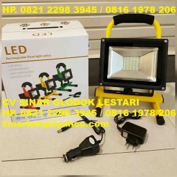 Lampu Sorot Rechargeable SMD LED Flood Light 20 watt